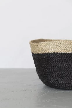 Will & Atlas Best Sellers Jute Bowl - Charcoal With Natural Trim