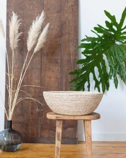 Will & Atlas Home Goods Palm Leaf Jumbo Woven Bowl