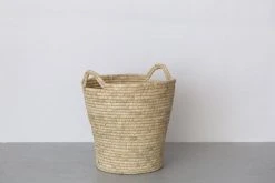 Will & Atlas Palm Leaf Laundry Basket - Round