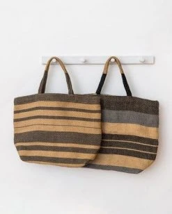 Will & Atlas Sonoma Jute Shopper - Gray Stripe