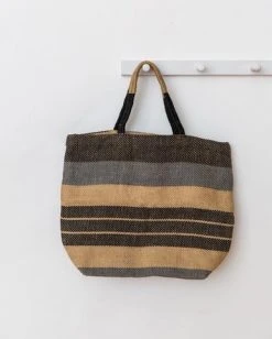 Will & Atlas Accessories Sonoma Jute Shopper - Indigo Stripe