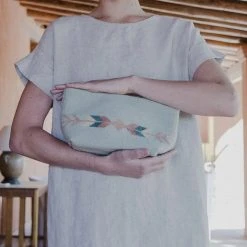 MZ Fair Trade Wind + Arrows Wool Clutch Bag Accessories