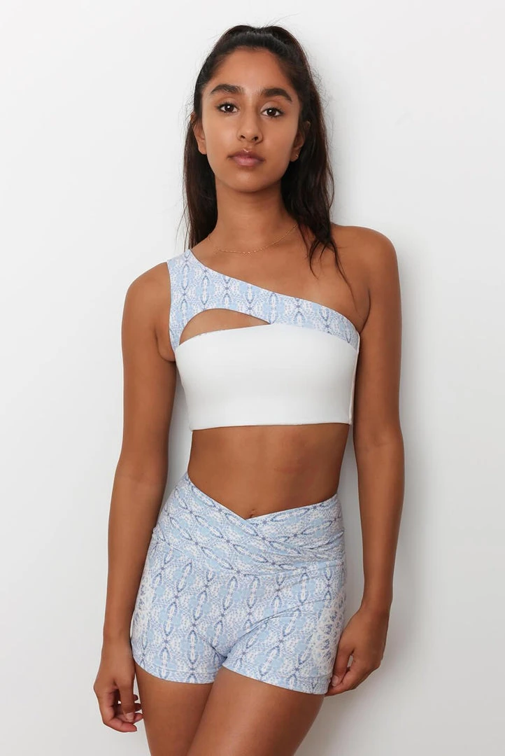 Wolven Reversible One Shoulder Recycled Top - Aquarius Activewear + Athleisure 6 Wolven Reversible One Shoulder Recycled Top - Aquarius Activewear + Athleisure