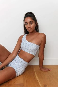 Wolven Reversible One Shoulder Recycled Top - Aquarius Activewear + Athleisure