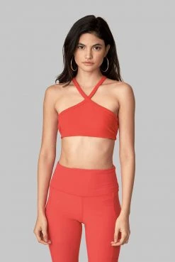 Wolven Recycled Pyramid Top - Cayenne 21 Wolven Recycled Pyramid Top - Cayenne