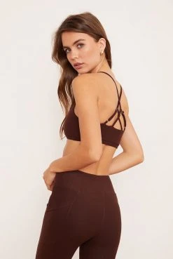 Wolven Reversible Crisscross Recycled Bra - Chai Activewear + Athleisure