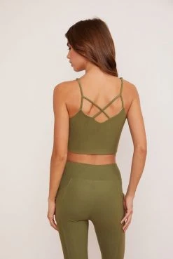 Wolven Reversible Crisscross Four-Way Recycled Top - Eucalyptus Activewear + Athleisure
