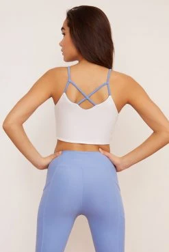 Wolven Activewear + Athleisure Reversible Crisscross Four-Way Recycled Top - Juniper