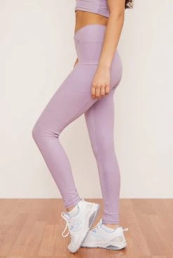 Wolven Recycled Crossover Pocket Legging - Lavender