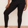 Wolven Recycled Crossover Pocket Legging - Onyx 2 Wolven Recycled Crossover Pocket Legging - Onyx