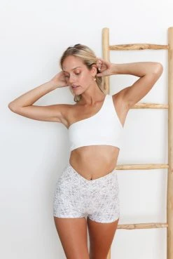 Wolven Reversible One Shoulder Recycled Top - Harmony Activewear + Athleisure