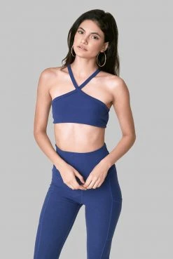 Wolven Recycled Pyramid Top - Indigo Activewear + Athleisure