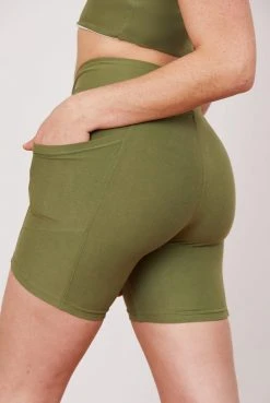 Wolven Recycled Midi Bike Short - Eucalyptus Activewear + Athleisure 10 Wolven Recycled Midi Bike Short - Eucalyptus Activewear + Athleisure