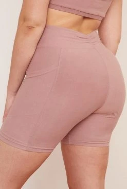 Wolven Recycled Midi Bike Short - Salt 9 Wolven Recycled Midi Bike Short - Salt