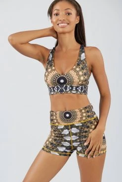 Wolven Recycled Racerback Yoga Bra - Noor