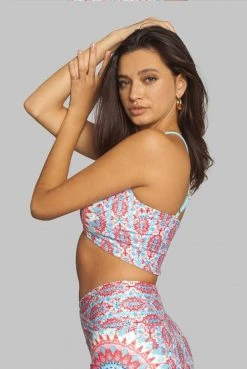 Wolven Reversible Recycled Keyhole Top - Amalfi