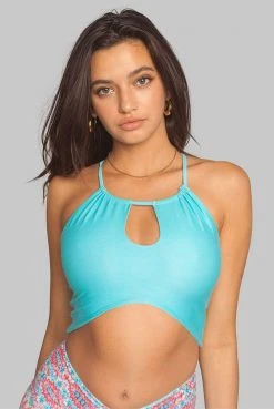 Wolven Reversible Recycled Keyhole Top - Amalfi