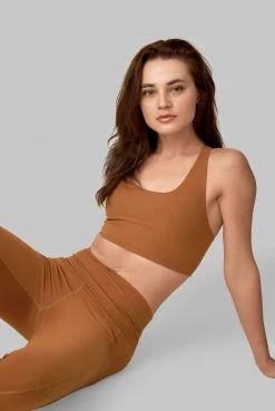 Wolven Best Sellers Recycled Yoga Top - Turmeric