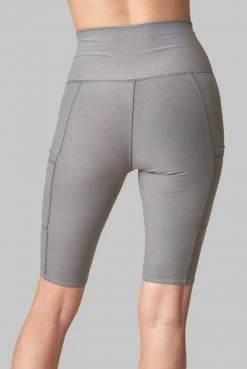 Wolven Recycled Bike Short With Pockets - Wolf Gray