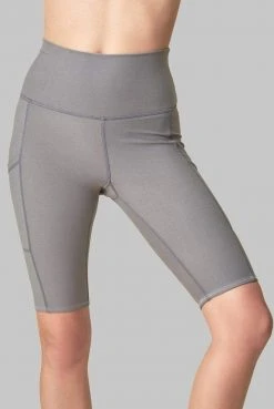 Wolven Recycled Bike Short With Pockets - Wolf Gray