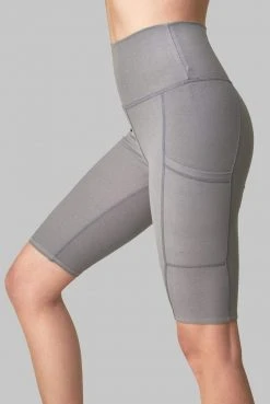 Wolven Recycled Bike Short With Pockets - Wolf Gray