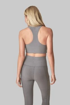Wolven Activewear + Athleisure Recycled Yoga Top - Wolf Gray