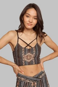 Wolven Crisscross Four-Way Recycled Top - Zephyr 14 Wolven Crisscross Four-Way Recycled Top - Zephyr