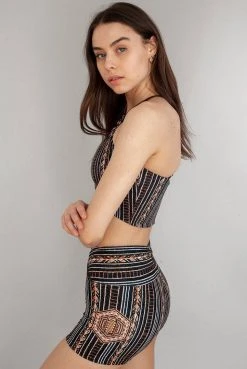 Wolven Crossover Recycled High-Waisted Short - Zephyr