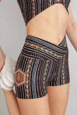 Wolven Crossover Recycled High-Waisted Short - Zephyr