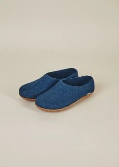 Kyrgies Women's Molded Sole High Back Wool Slippers - Navy Best Sellers