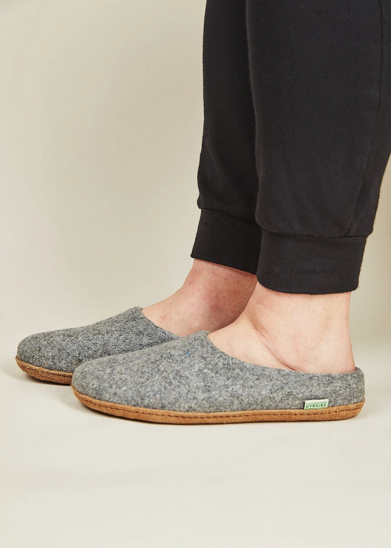 Kyrgies Best Sellers Women's Natural Sole Low Back Wool Slippers - Gray 4 Kyrgies Best Sellers Women's Natural Sole Low Back Wool Slippers - Gray