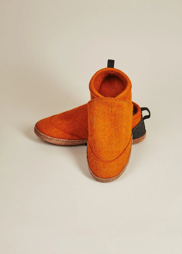 Kyrgies Women's Wool Tengries Slippers - Orange 6 Kyrgies Women's Wool Tengries Slippers - Orange