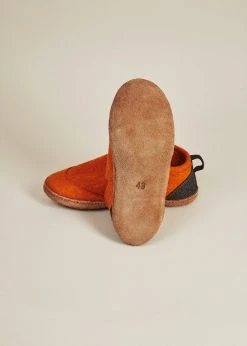 Kyrgies Women's Wool Tengries Slippers - Orange 14 Kyrgies Women's Wool Tengries Slippers - Orange