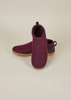 Kyrgies Women's Wool Tengries Slippers - Plum