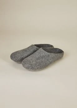Kyrgies Best Sellers Women's Classic Sole Low Back Wool Slippers - Gray