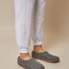 Kyrgies Women's Molded Sole High Back Wool Slippers - Gray