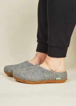 Kyrgies Women's Molded Sole Low Back Wool Slippers - Gray Best Sellers