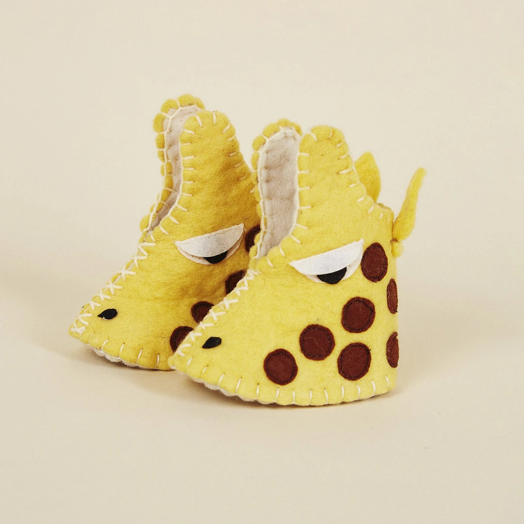 Silk Road Bazaar Kids' + Baby Wool Baby Booties - Giraffe 5 Silk Road Bazaar Kids' + Baby Wool Baby Booties - Giraffe