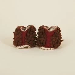 Silk Road Bazaar Wool Baby Booties - Hedgehog