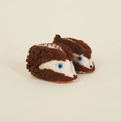 Silk Road Bazaar Wool Baby Booties - Hedgehog