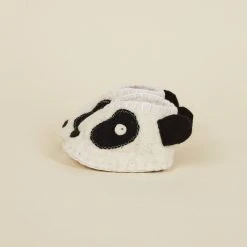 Silk Road Bazaar Wool Baby Booties - Panda