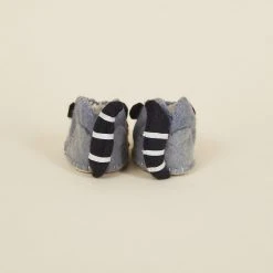 Silk Road Bazaar Kids' + Baby Wool Baby Booties - Raccoon