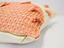 Zuahaza Home Goods Diamond Guayaba Throw Pillow Cover With Tassels