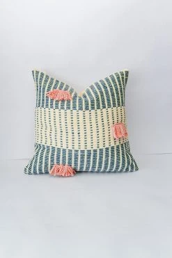 Zuahaza Salento Throw Pillow Cover - Indigo + Apricot