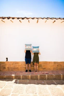 Zuahaza Salento Throw Pillow Cover - Indigo + Seaglass Handcrafted 12 Zuahaza Salento Throw Pillow Cover - Indigo + Seaglass Handcrafted